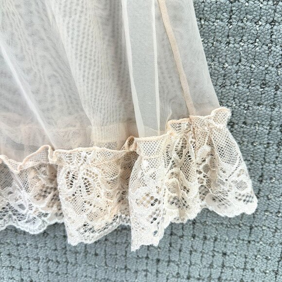 Oh La La Cheri Paris Babydoll Womens Size 3X/4X Cream Lace Adjustable Straps NWT - Picture 4 of 12